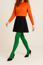 Women's Soft Cotton Basic Tights – Vivid Colors, Petite Sizes