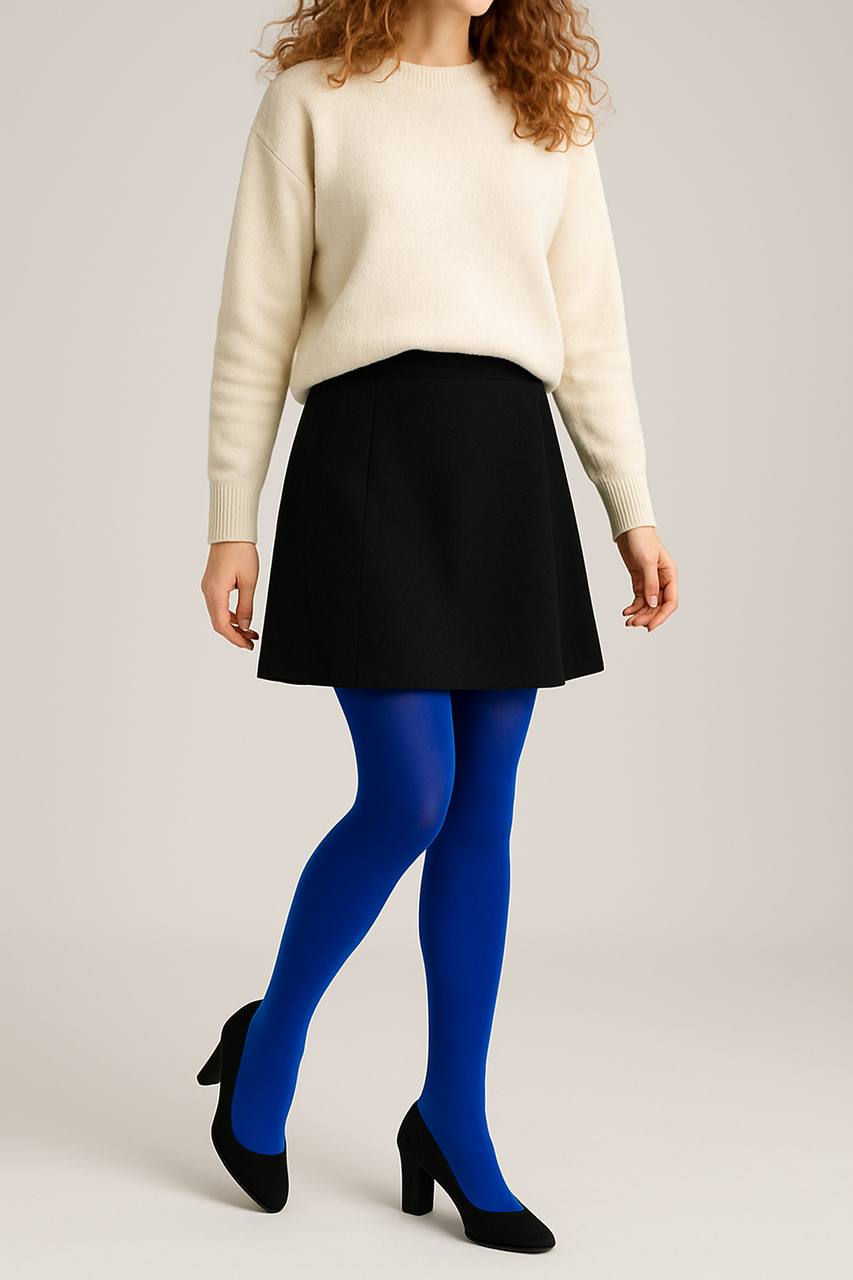 Women’s Cotton Tights – Vivid Colors, Regular Sizes