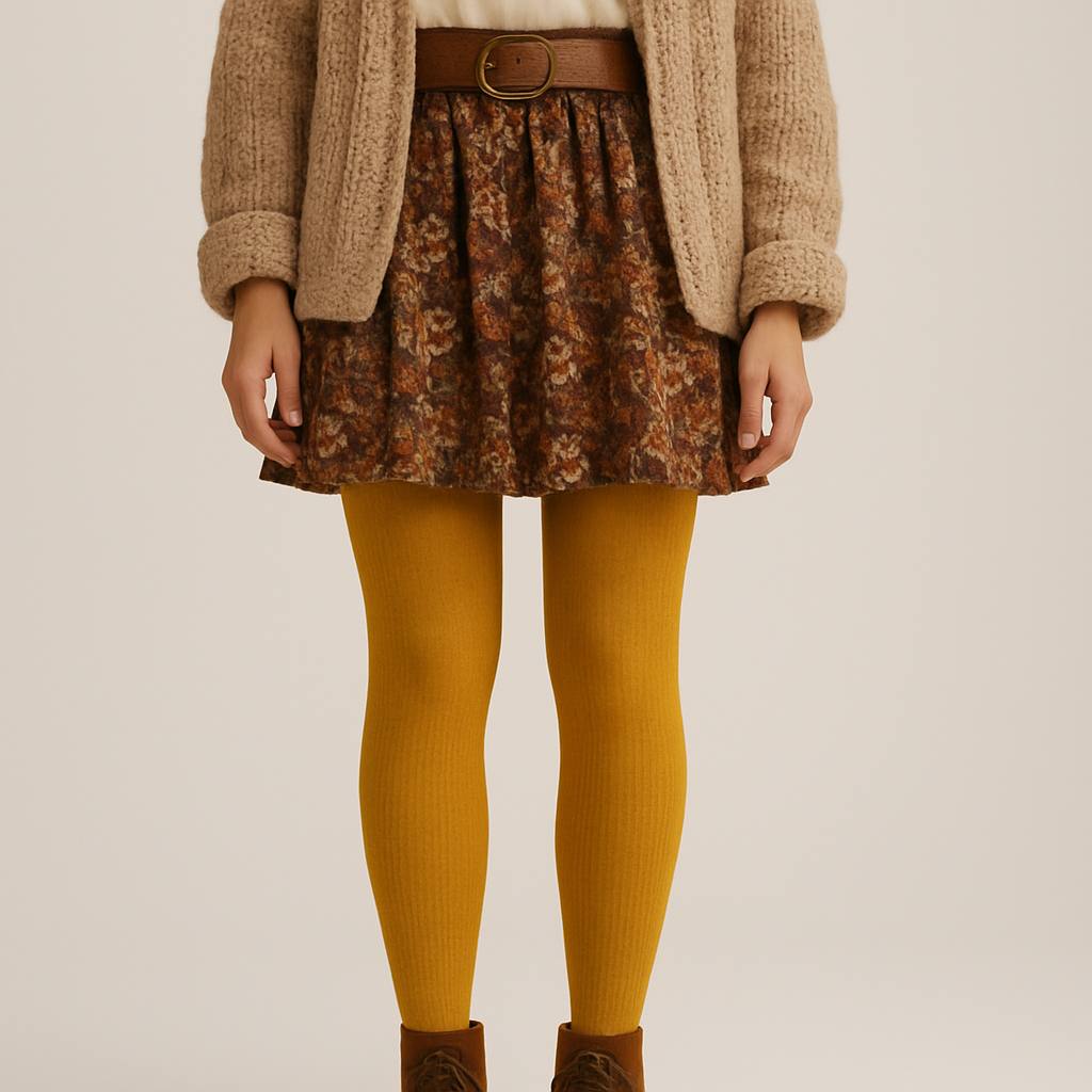 Women’s Silhouette Rib Design Tights