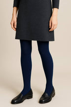 Women's Soft Cotton Basic Tights – Dark Colors, Petite Sizes