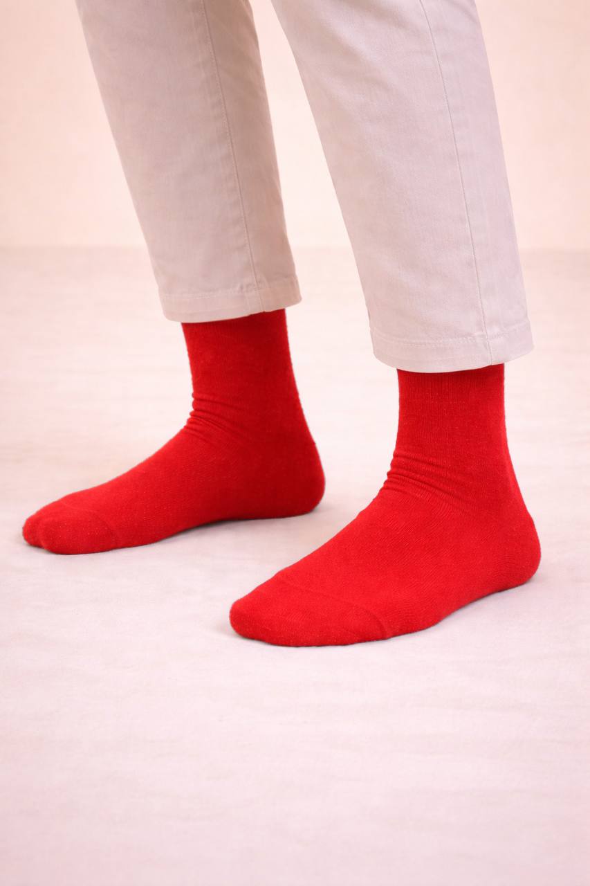 Men's Casual Socks 3-Pack - Red Colors