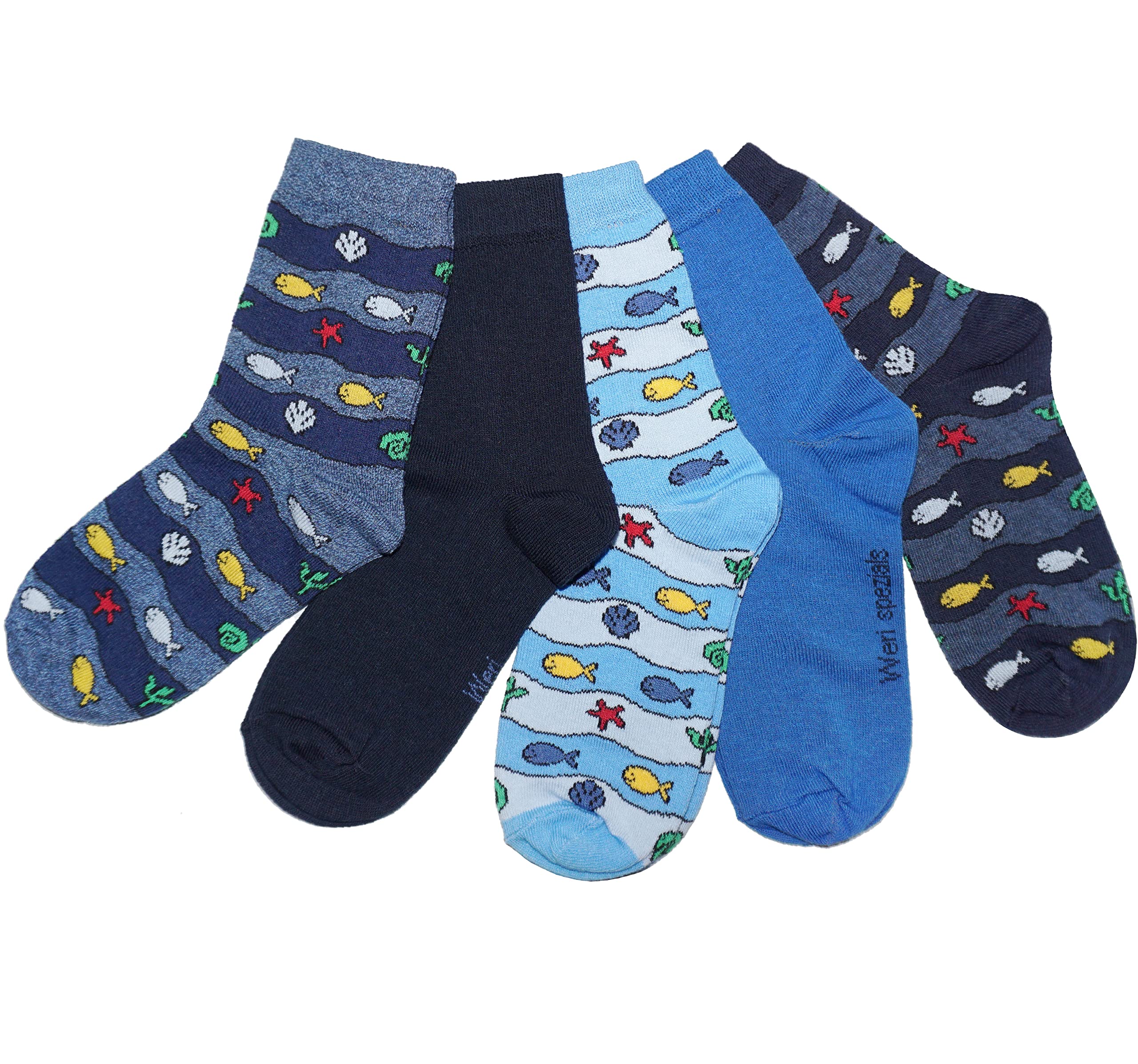 Ocean Tide Crew Socks – 5 Pack