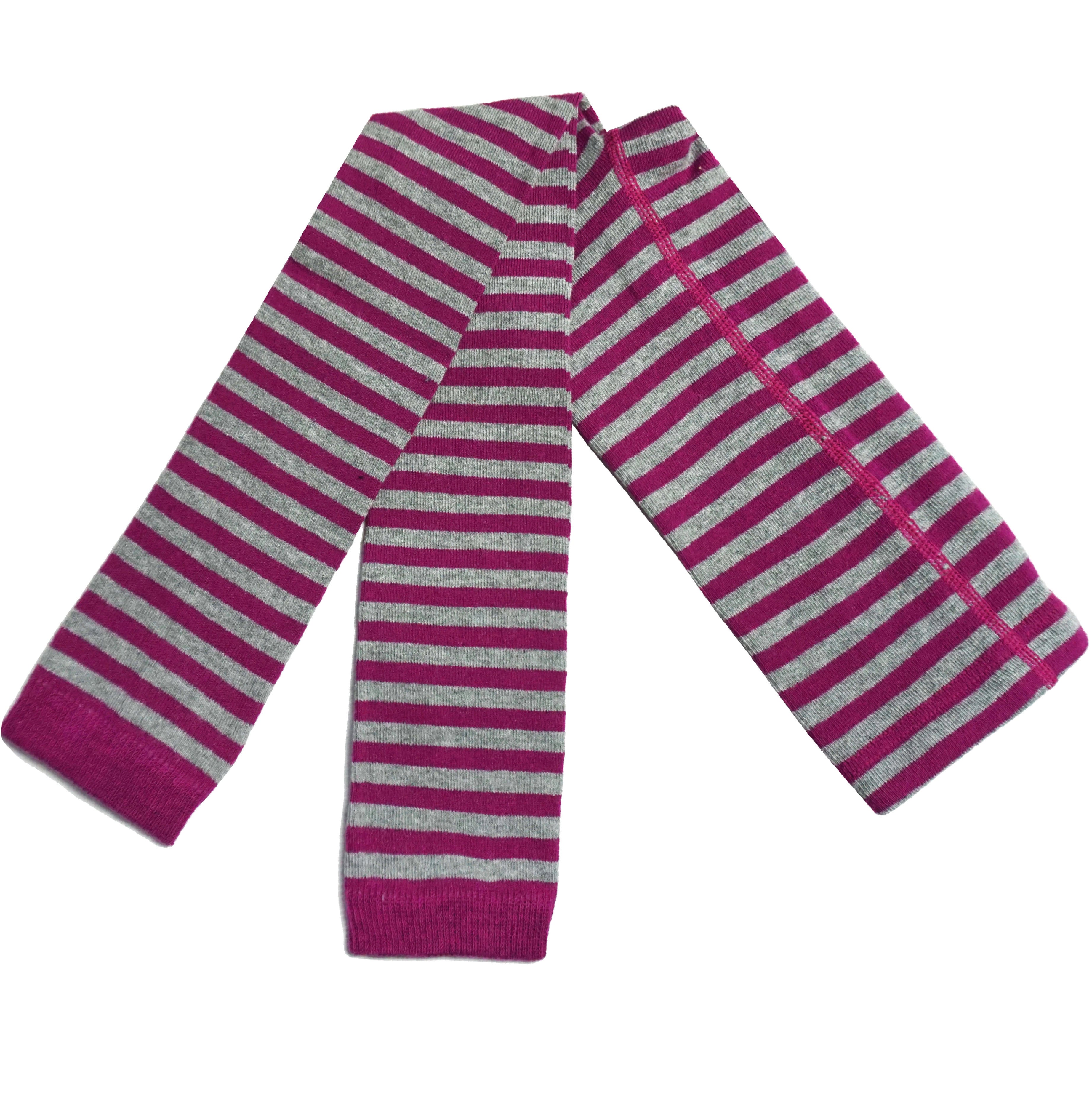 Leggings for Girls - Berry Soft Stripes