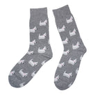 Unisex White Terrier Dog Socks