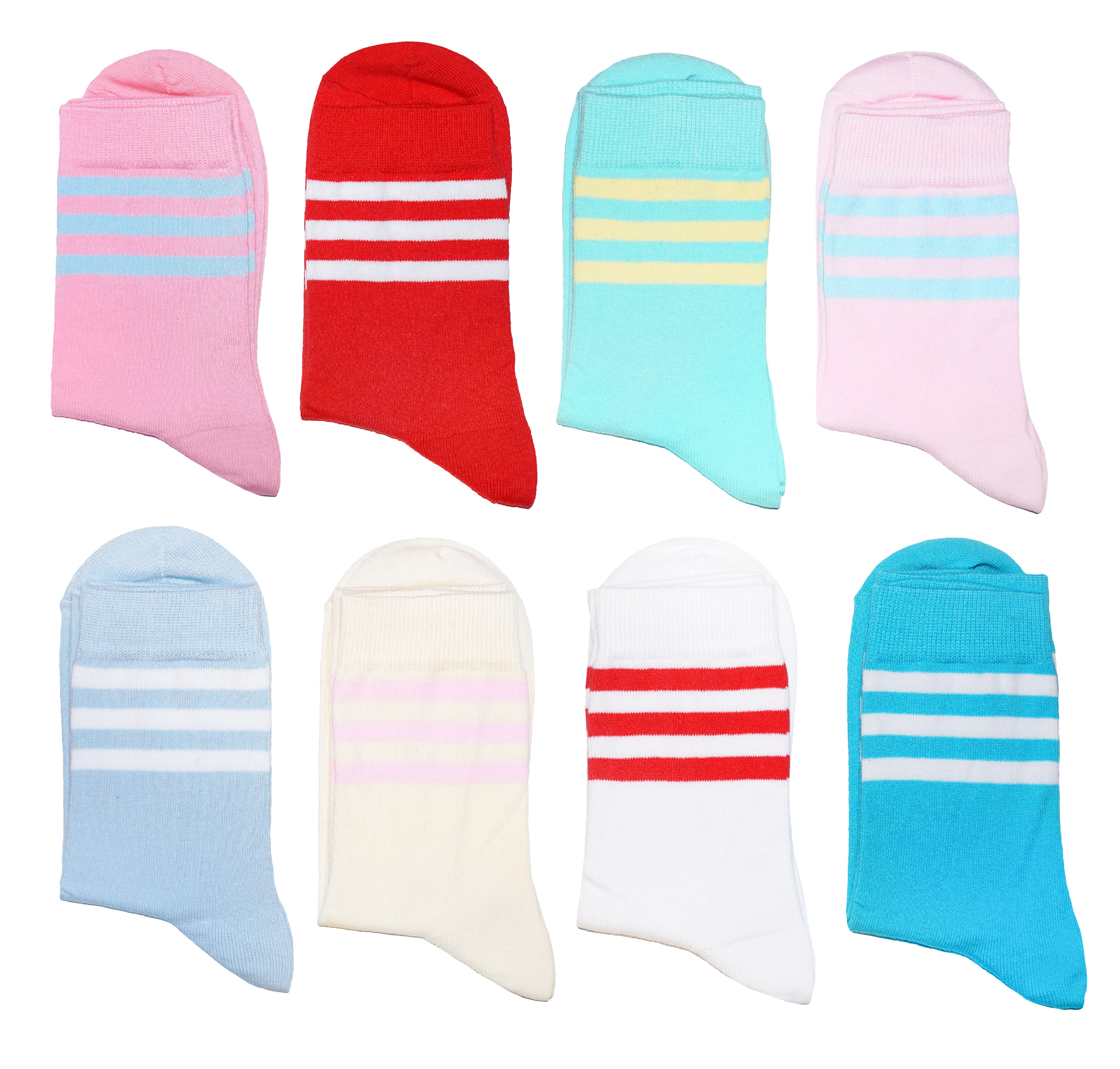 Three-Stripe Classic Crew Socks