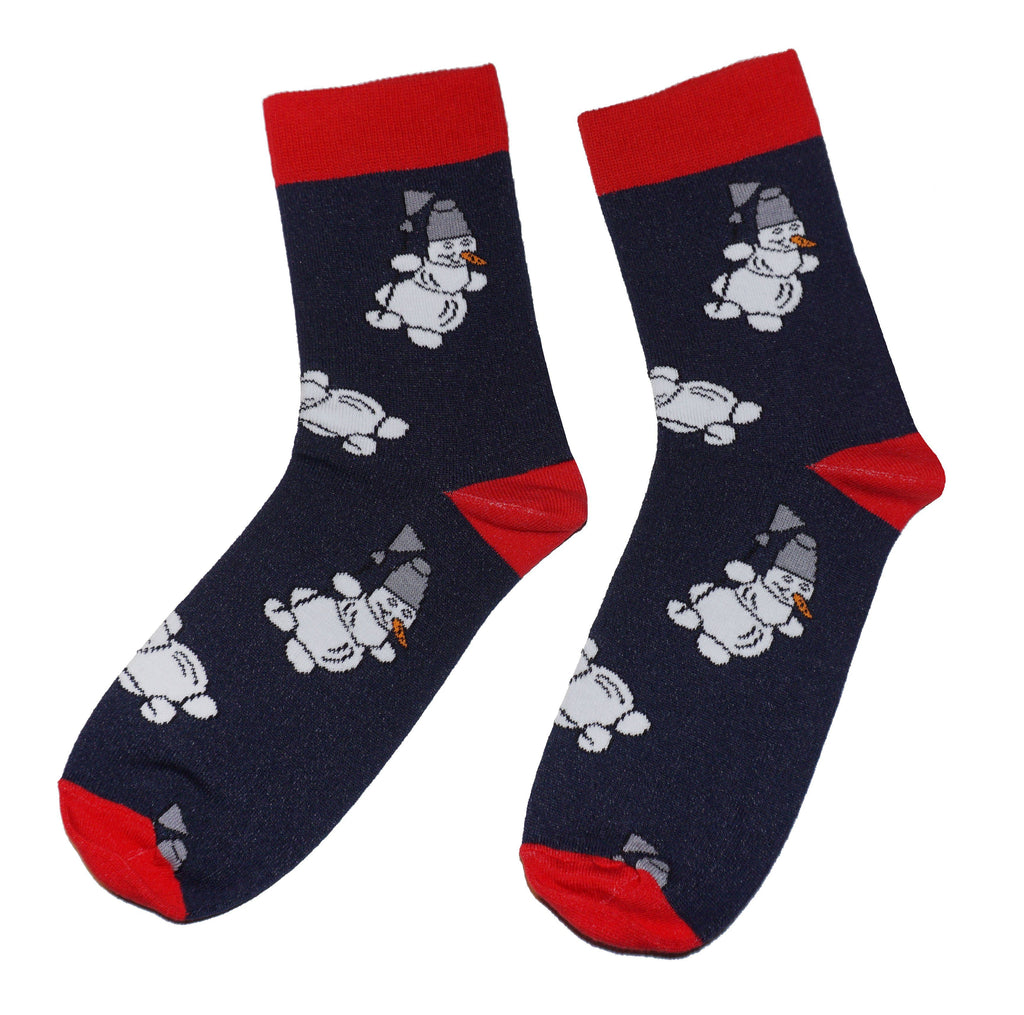 Women’s Cotton Socks - Frosty Snowman Friend