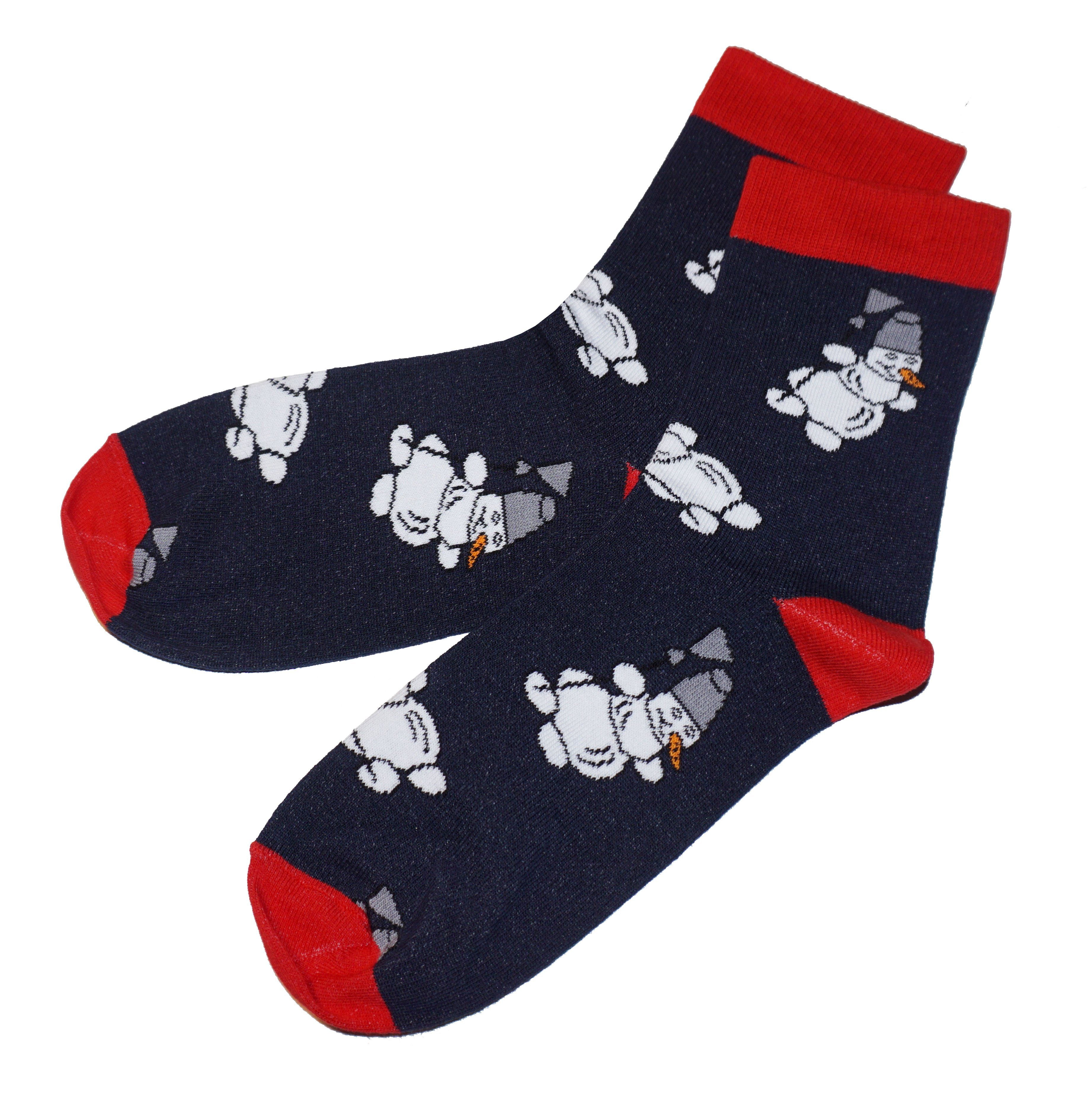 Women’s Cotton Socks - Frosty Snowman Friend