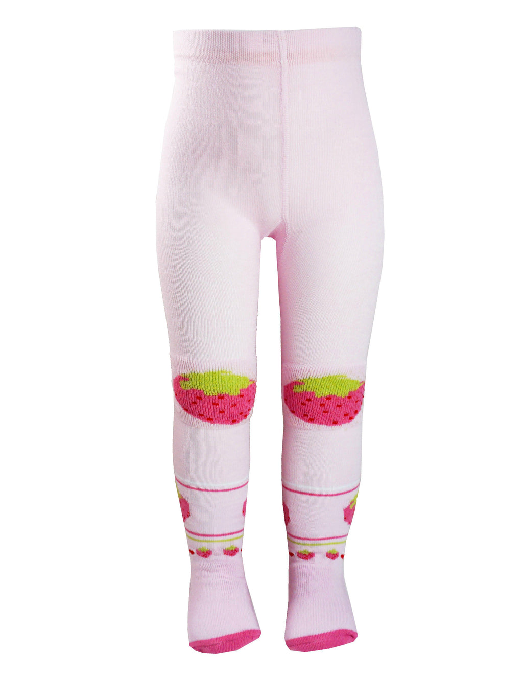 Baby Crawling Tights with Anti-Slip Soles – Strawberry Design