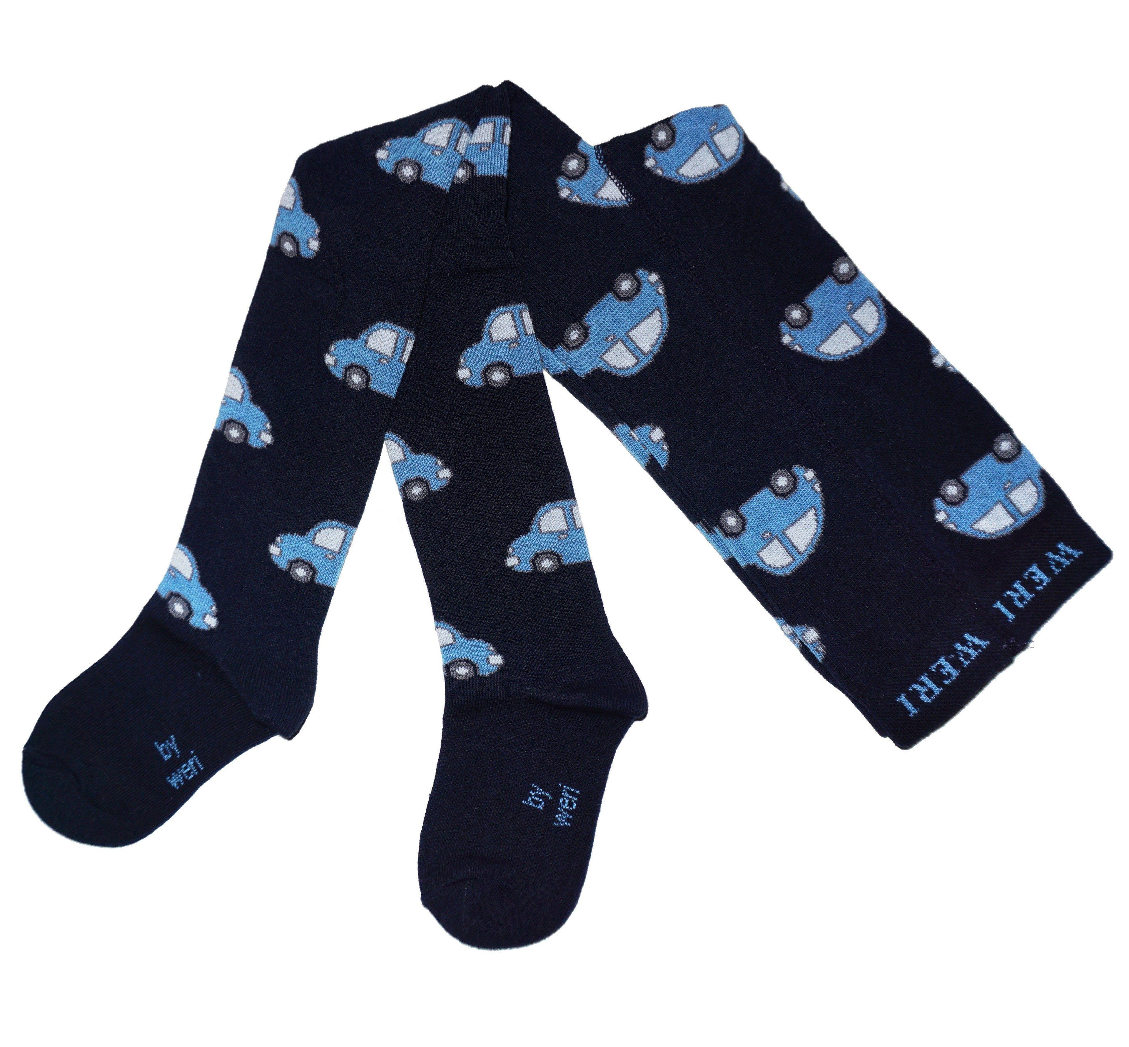 Boys Cotton Tights - Big Wheels