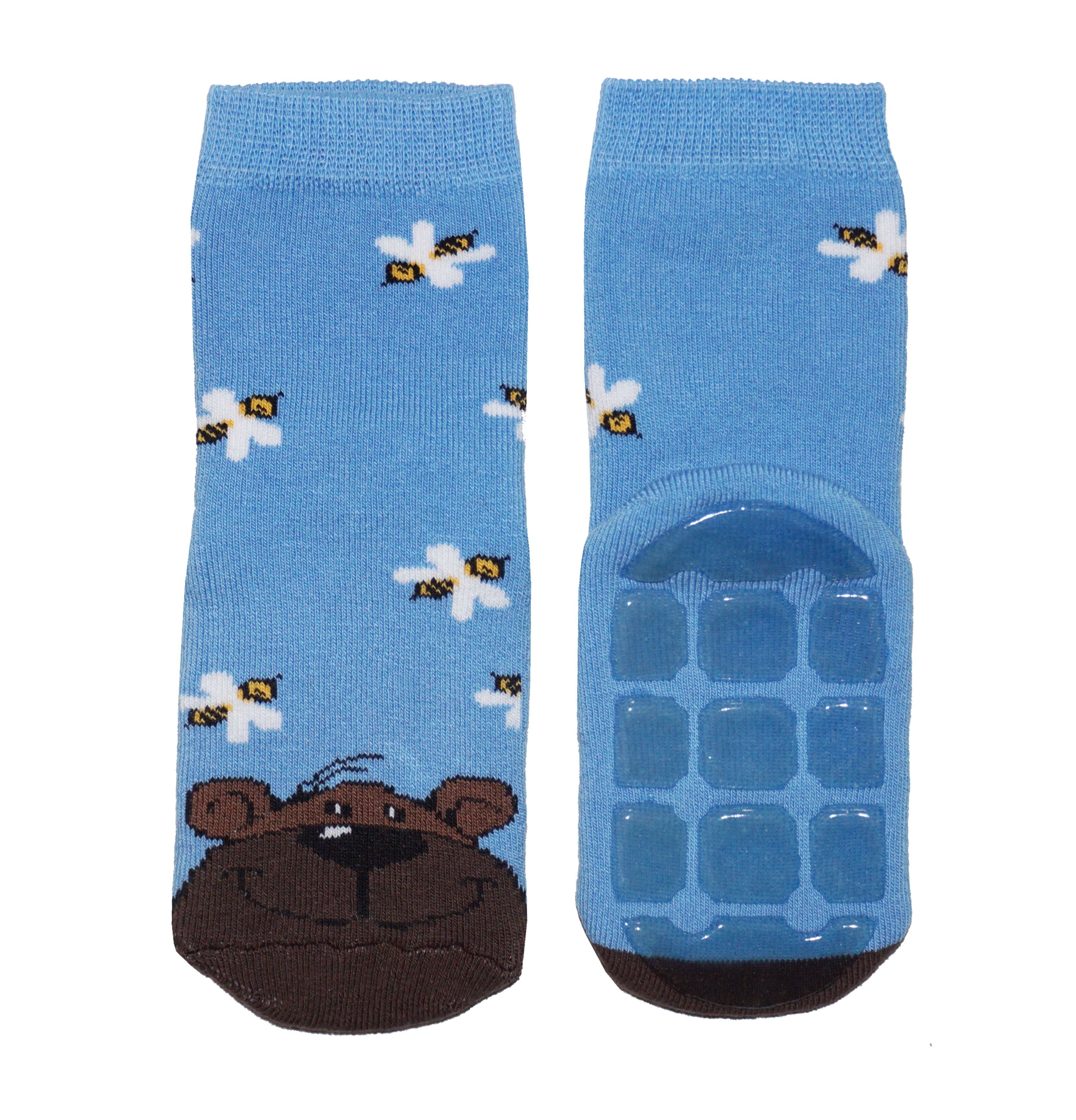 Kids Non-Slip Socks Bears & Bees