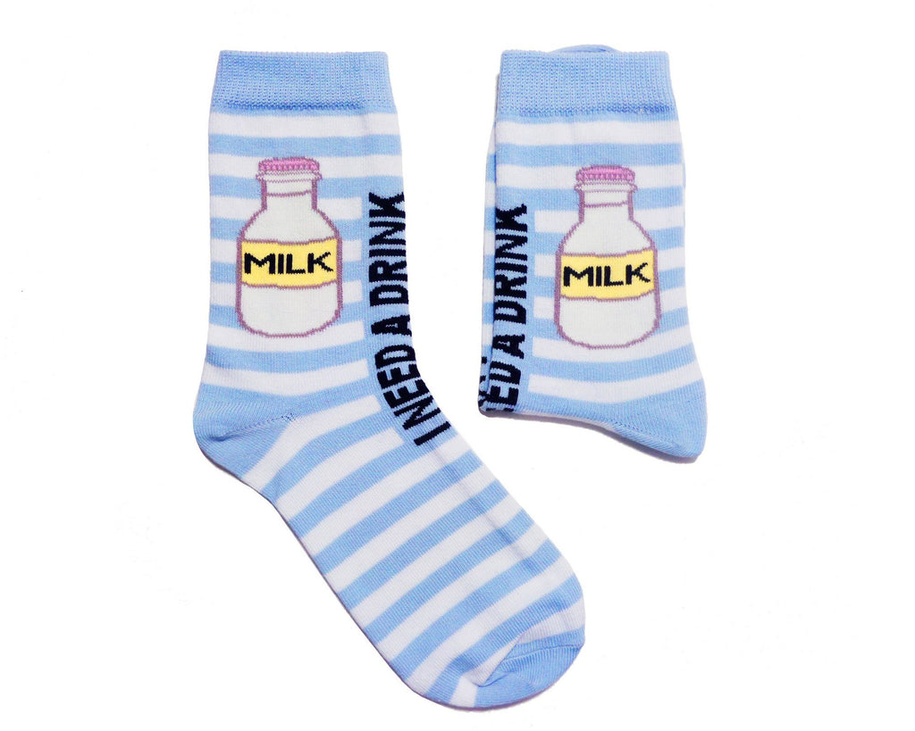Men’s Cotton Crew Socks “I Need a Drink”