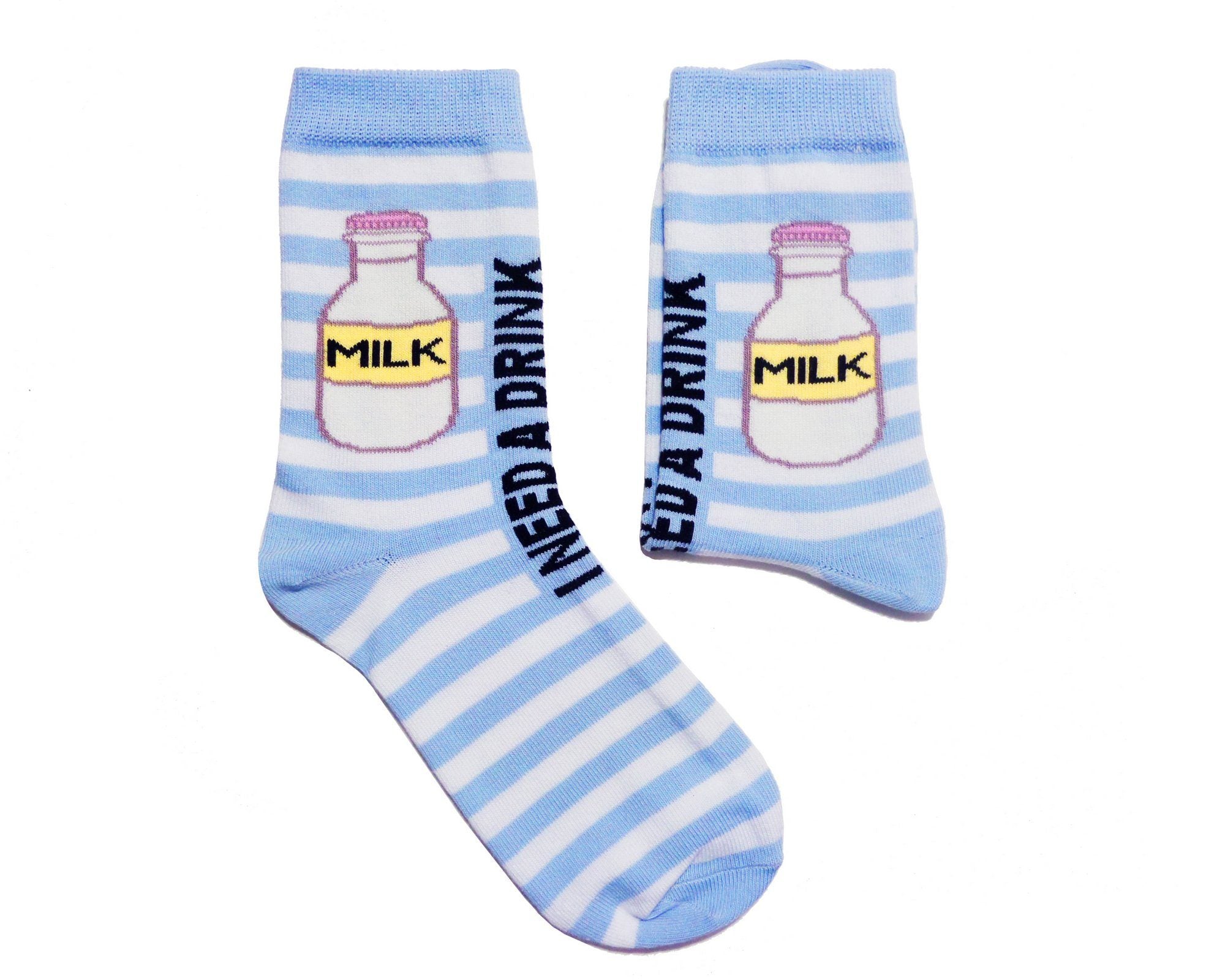 Men’s Cotton Crew Socks “I Need a Drink”