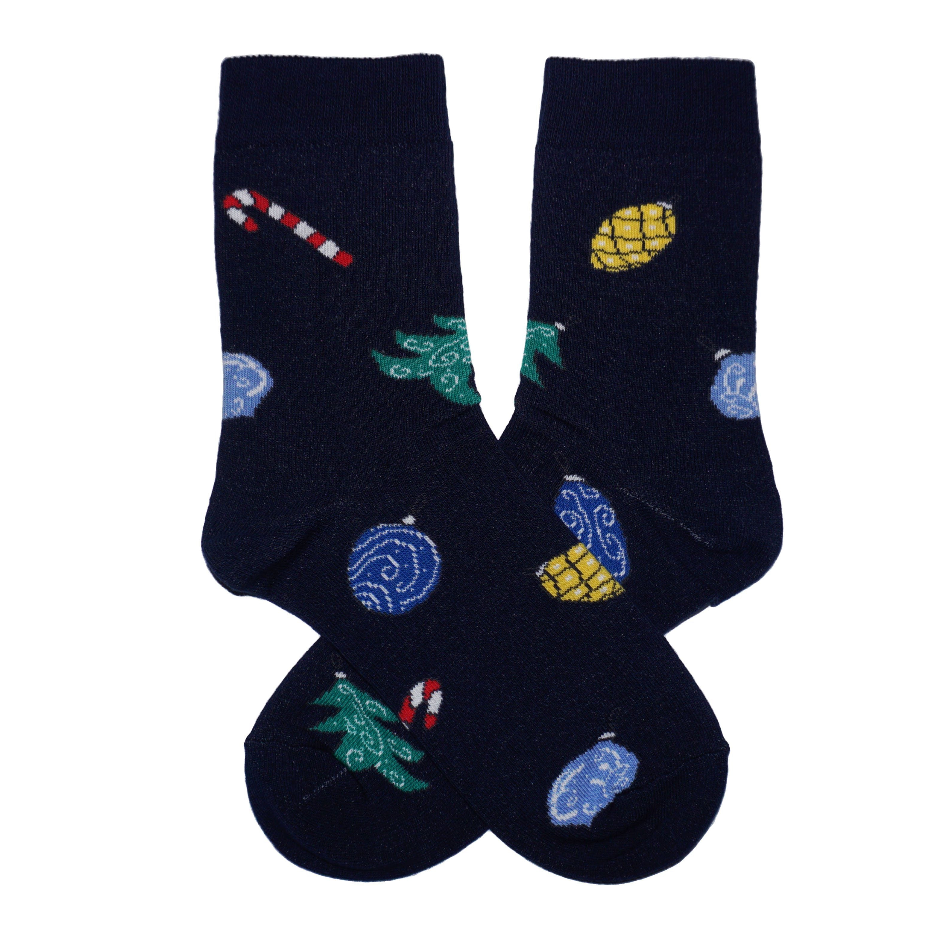 Men’s Cotton Crew Socks Christmas Ornaments