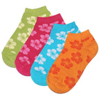 Kids’ Tropical Floral Sneaker Socks - 4-Pack