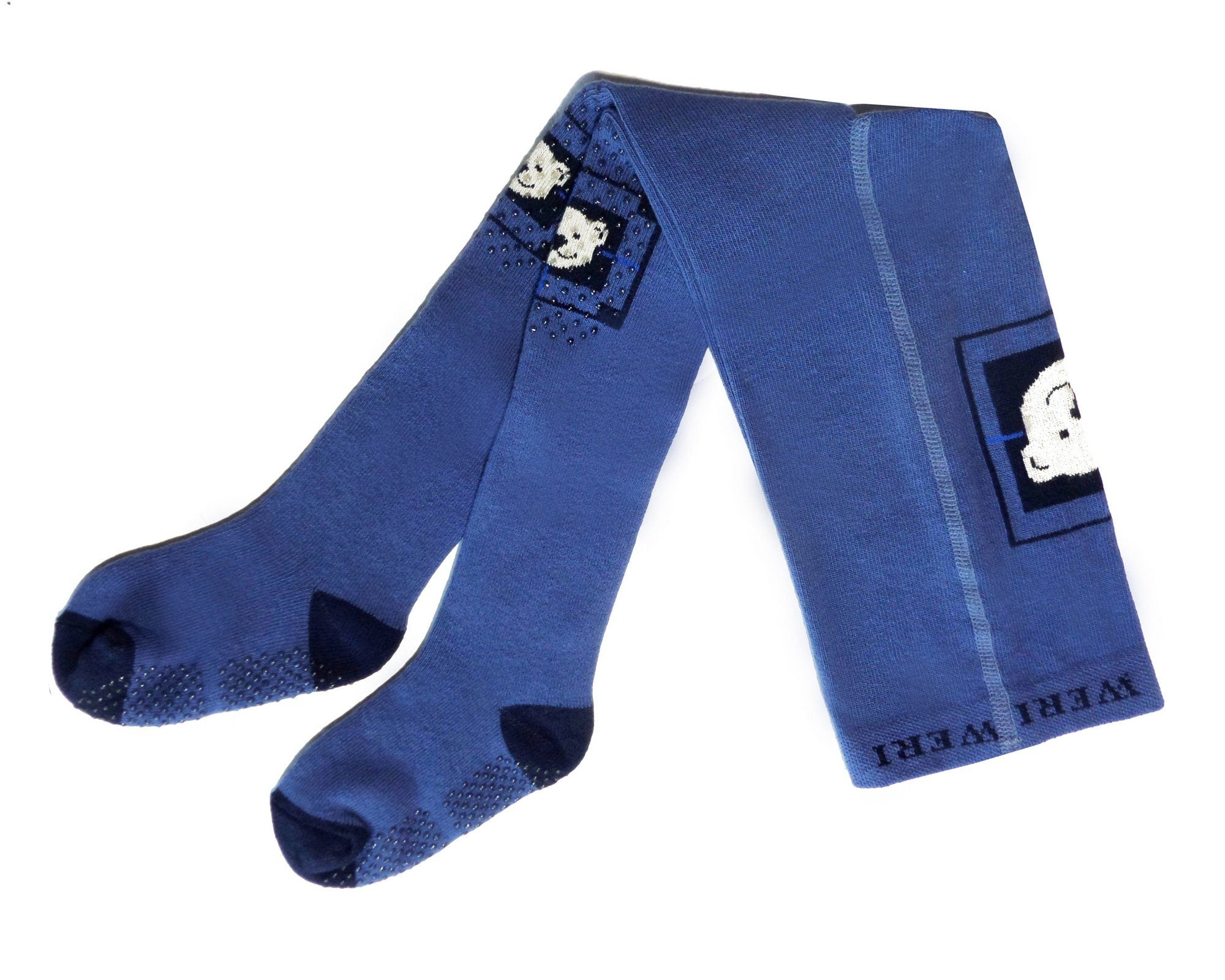 Baby Crawling Tights with Anti-Slip Soles – Bear Design