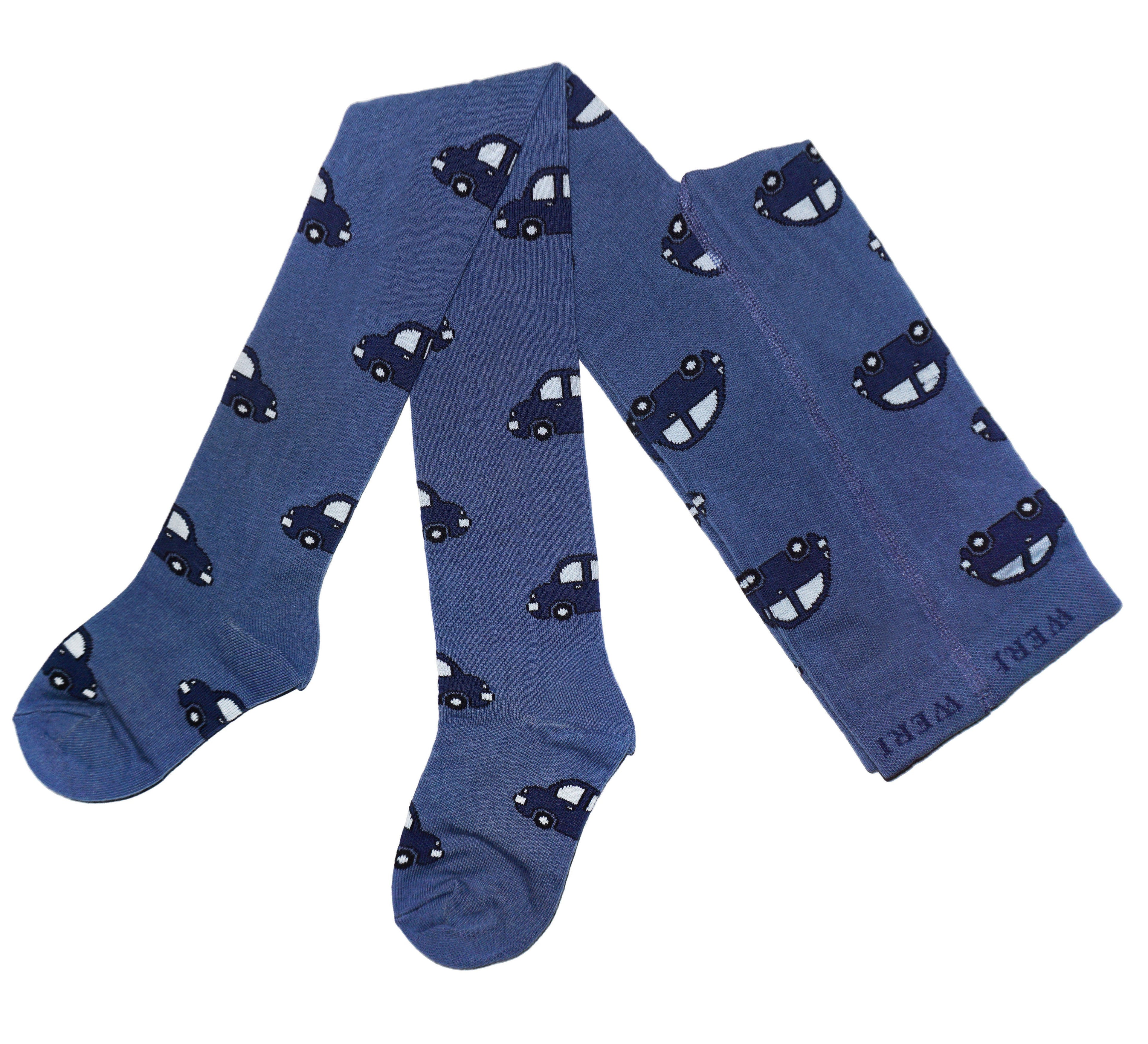 Boys Cotton Tights - Big Wheels