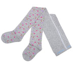 Girls Delicate Floral Cotton Tights