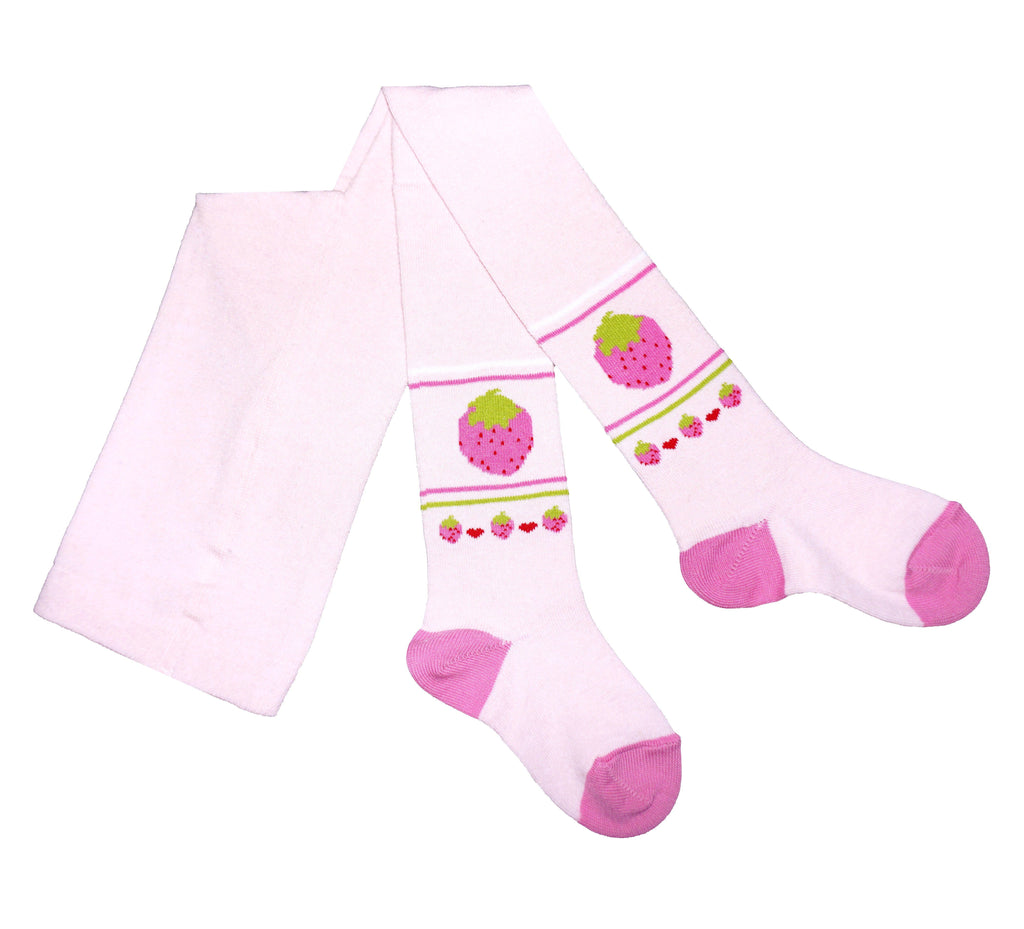 Girls Sweet Strawberry Cotton Tights