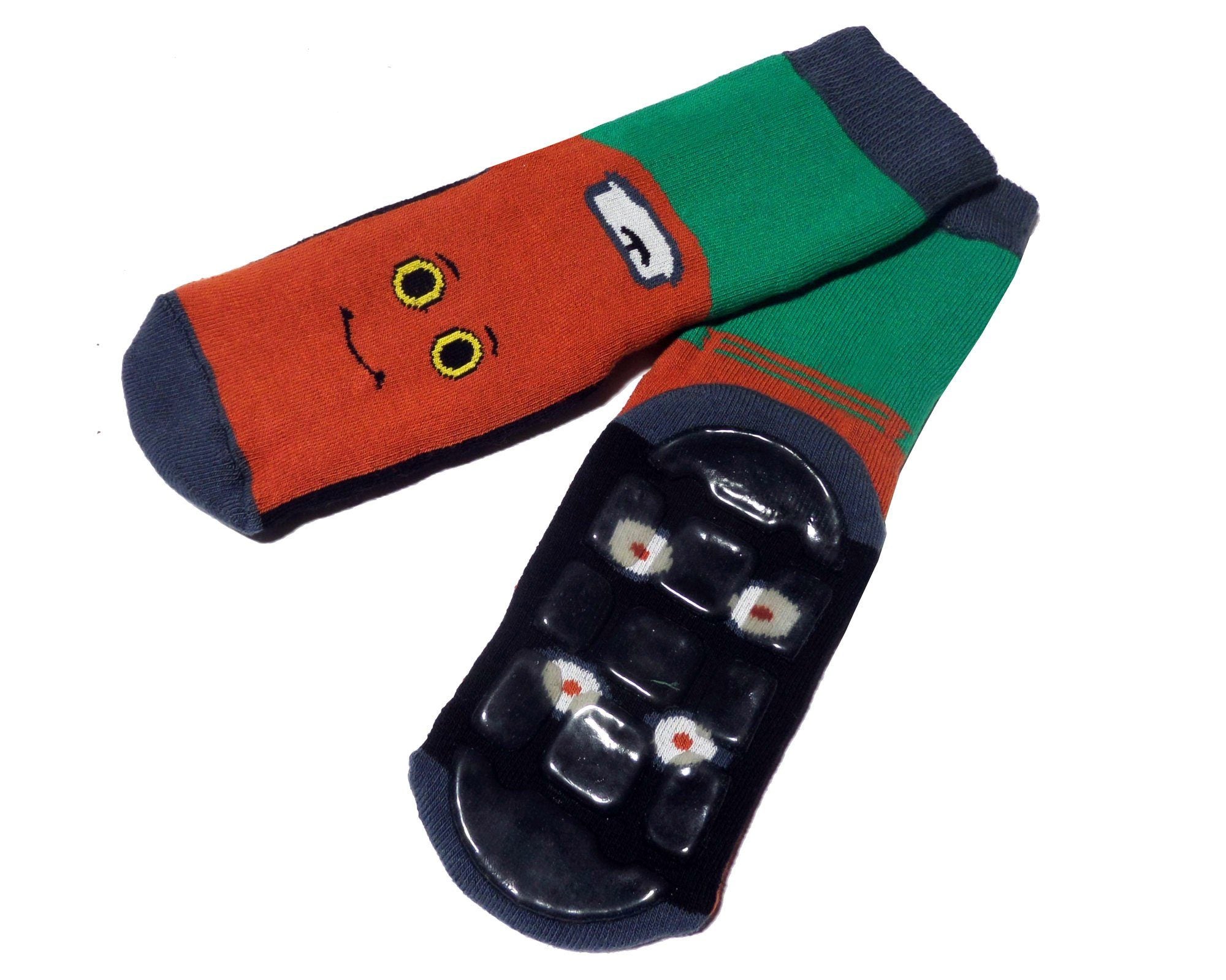 Boys Non-Slip Cotton Terry Socks Lightning