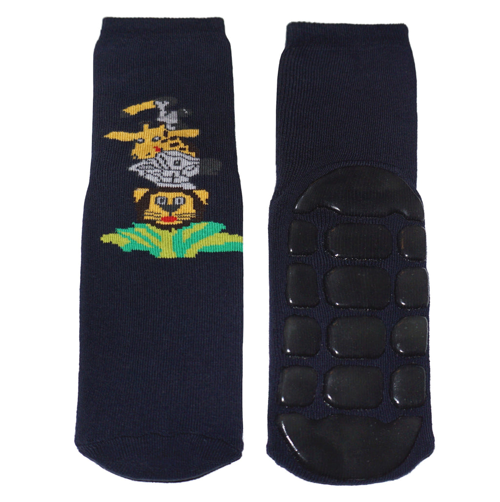 Kids Non-Slip Cotton Terry Socks – African Safari