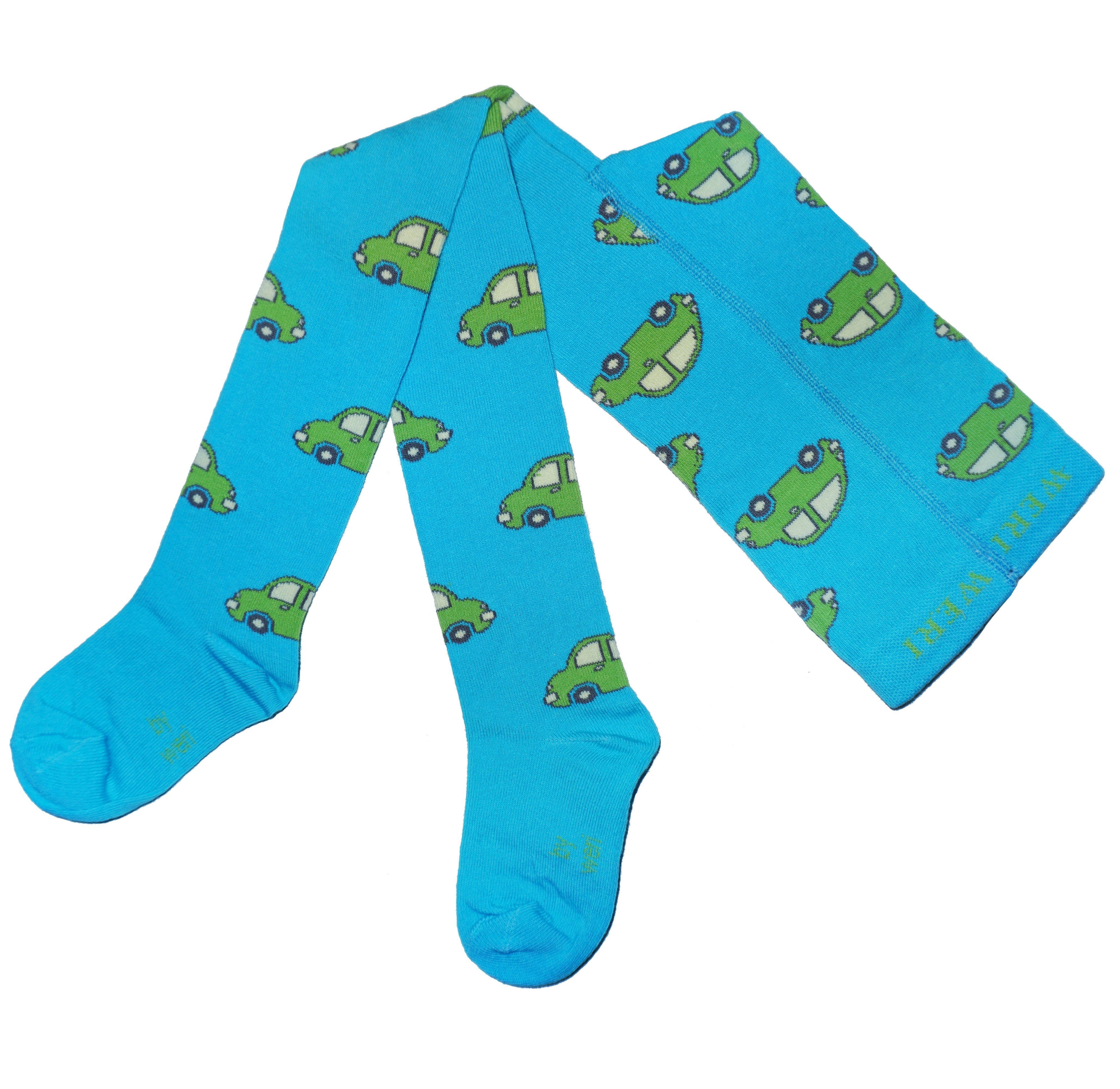 Boys Cotton Tights - Big Wheels