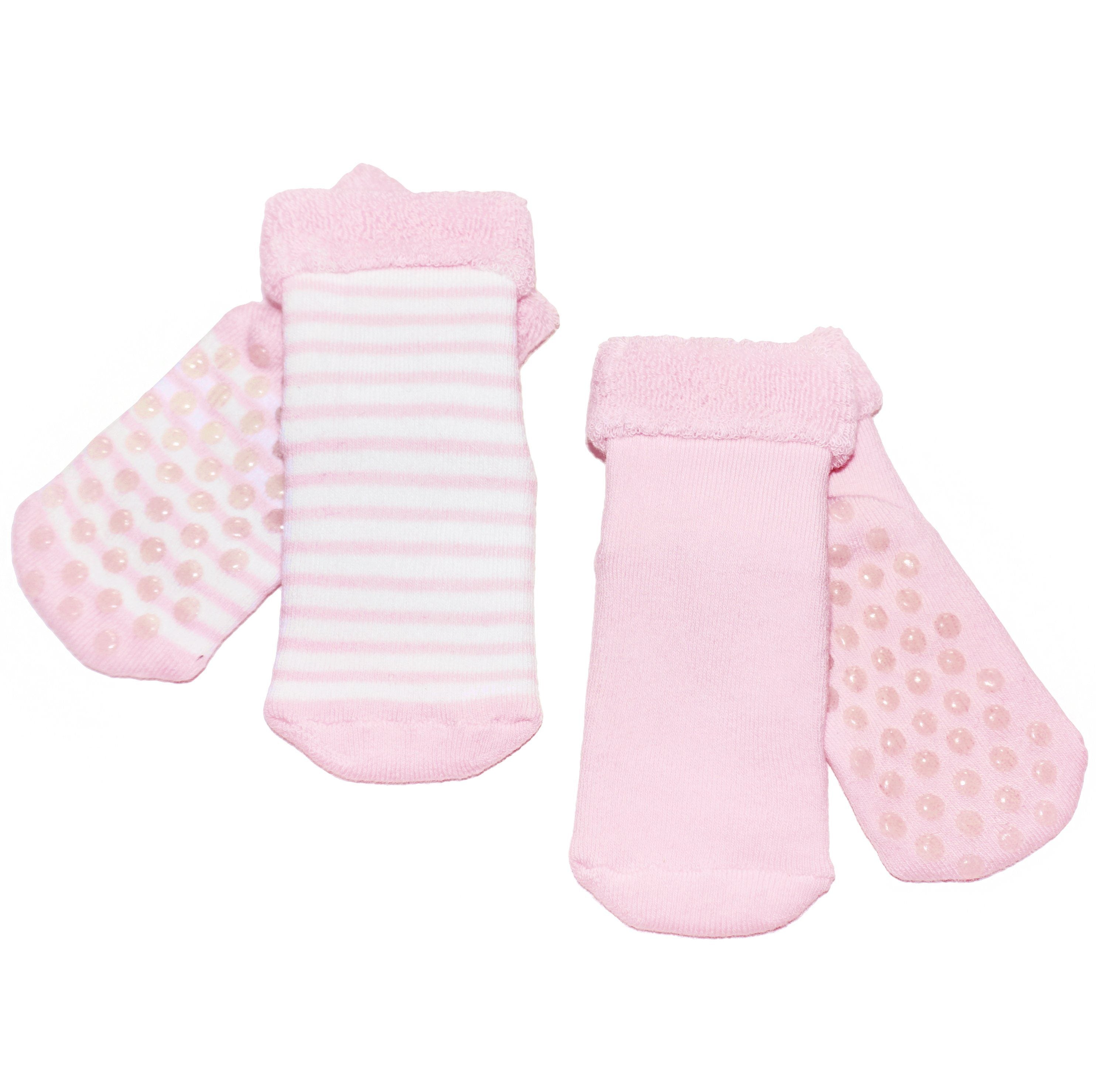 Baby Non-Slip Socks Cozy Toes – Striped Charm - 2-Pack