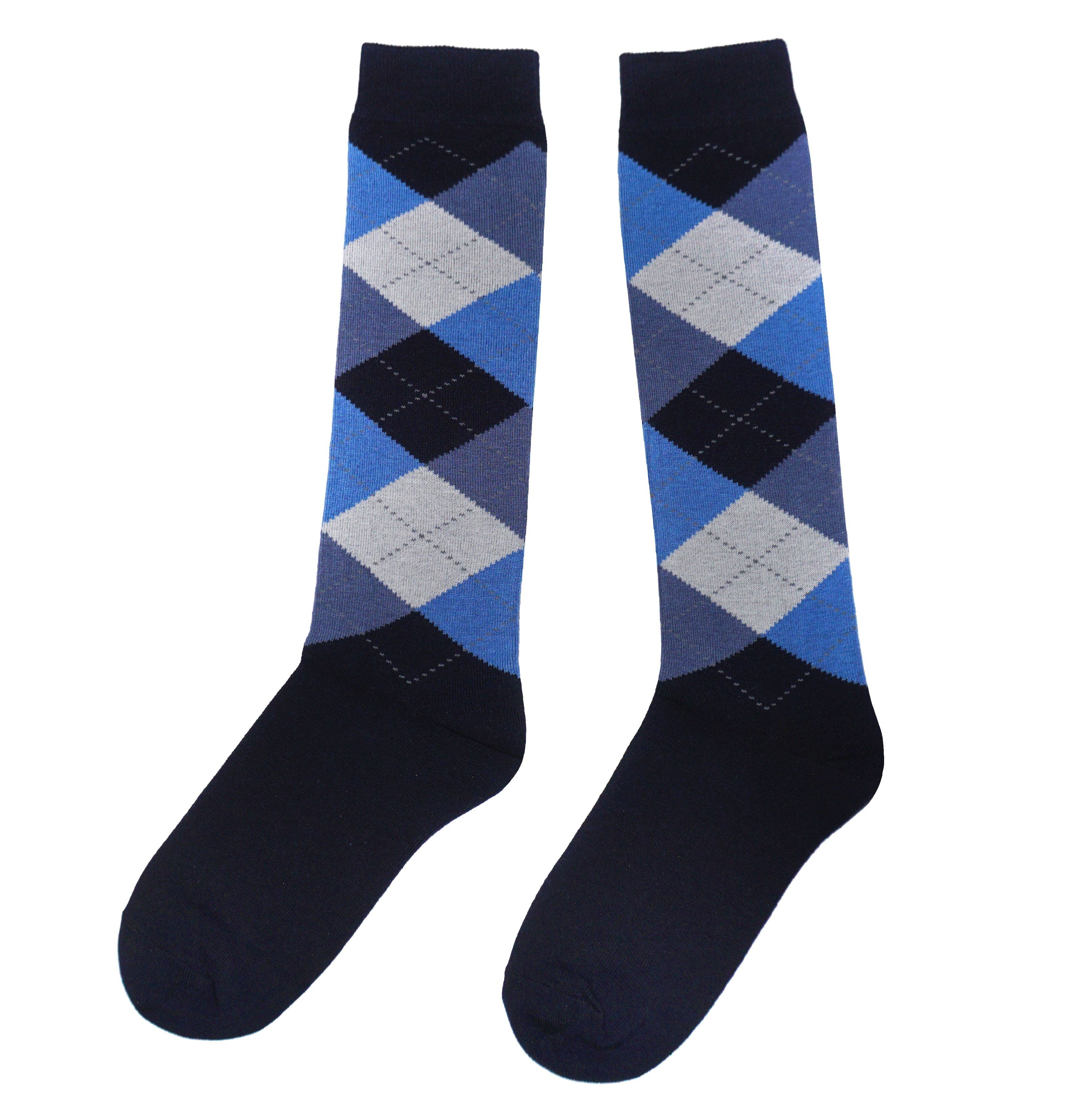 Kids Cotton Knee Socks – Highland Plaid