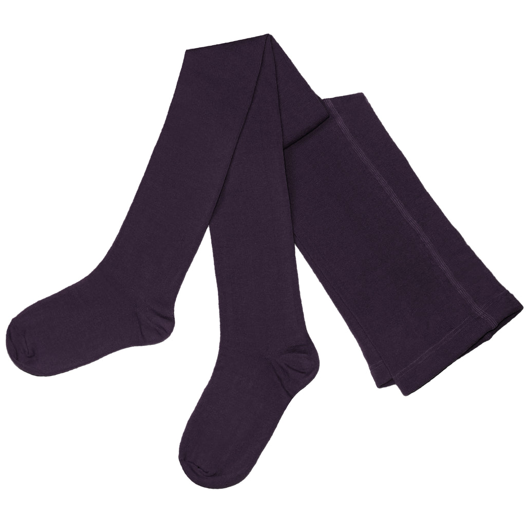 Women's Soft Cotton Basic Tights – Dark Colors, Petite Sizes