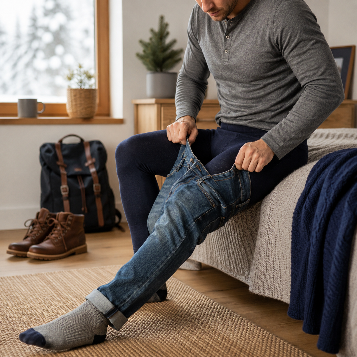 Pure Toned Men’s Cotton Tights
