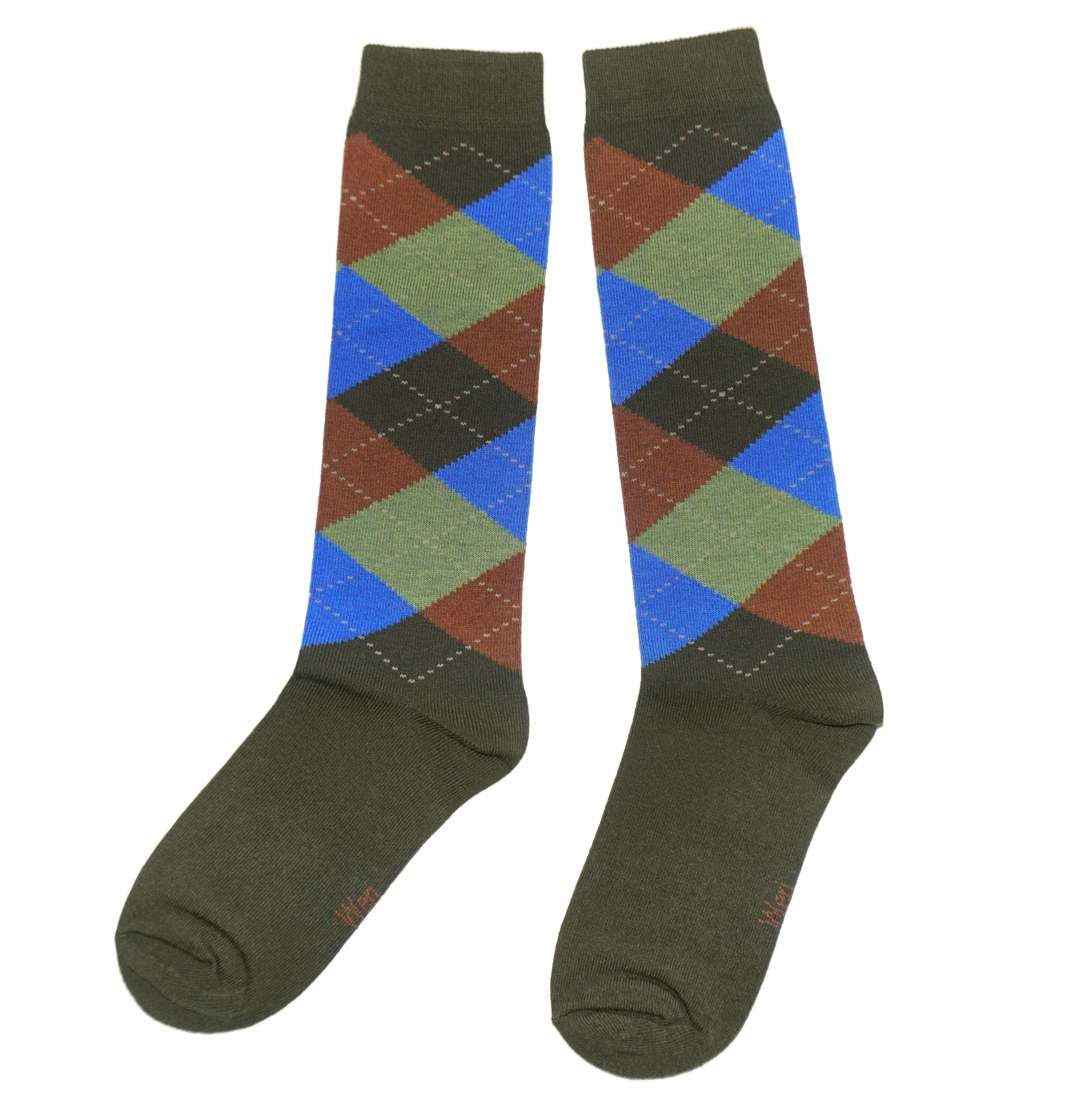 Kids Cotton Knee Socks – Highland Plaid