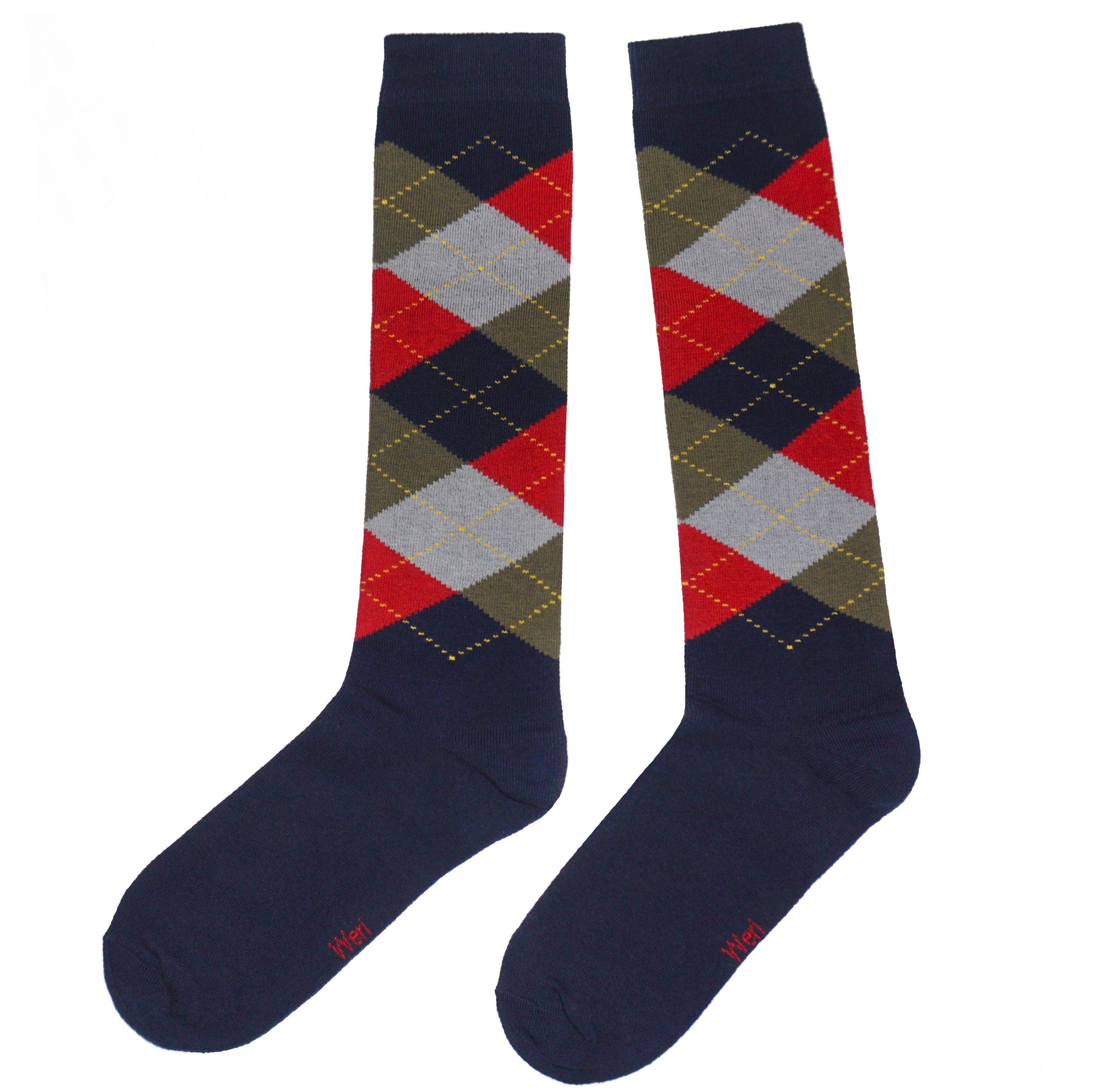Kids Cotton Knee Socks – Highland Plaid